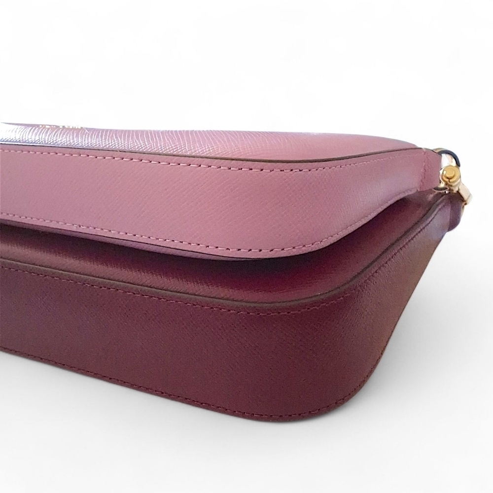 Kate Spade Duet Crossbody Duo Bag Colorblock Soft Blackberry & Pink - Picture 9 of 16